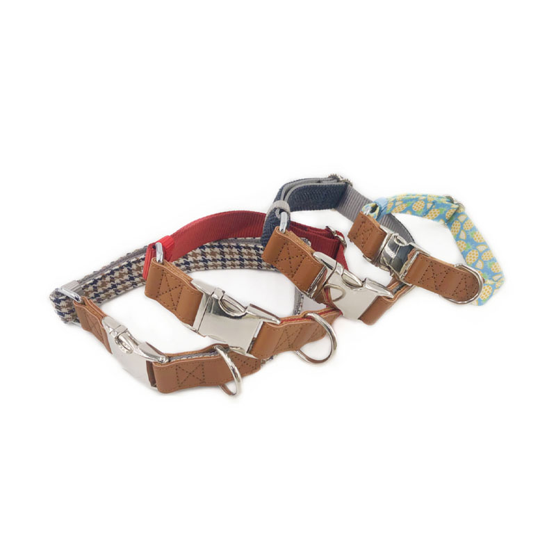 Heavy Duty Dog Collars with Adjustable Rust-Proof Metal Pin Buckle