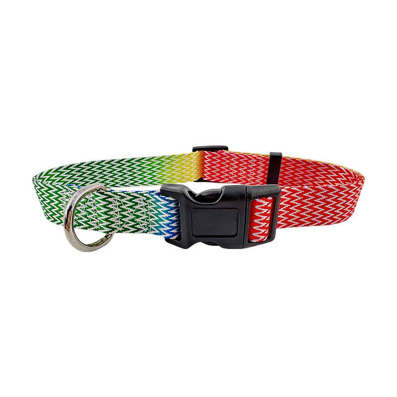 High Quality Nylon Rainbow Dog Webbing Collars